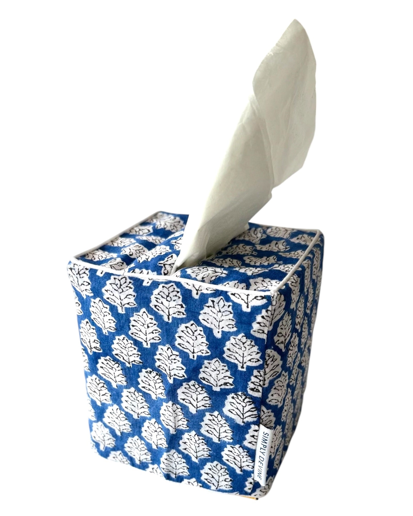 Tissue Box Cover in Eze Blue