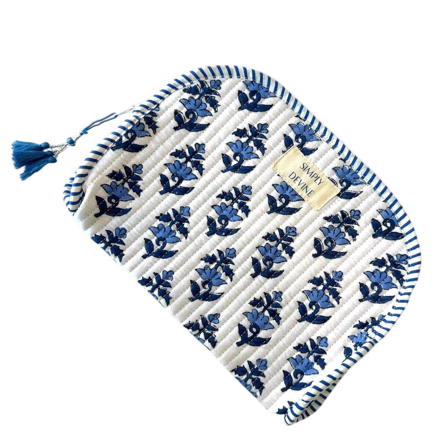 Portofino Block Printed Makeup Pouch