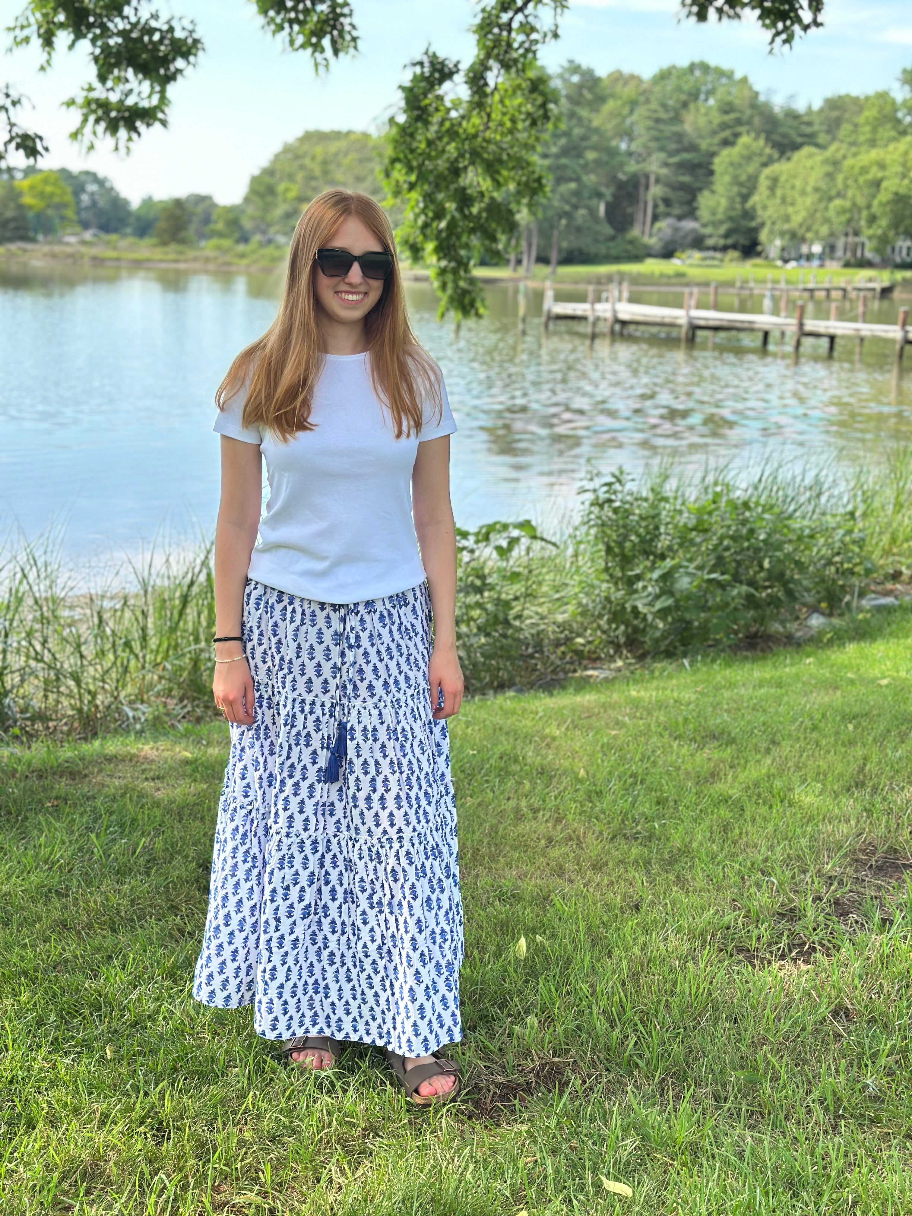 Madeline Maxi Skirt in Portofino