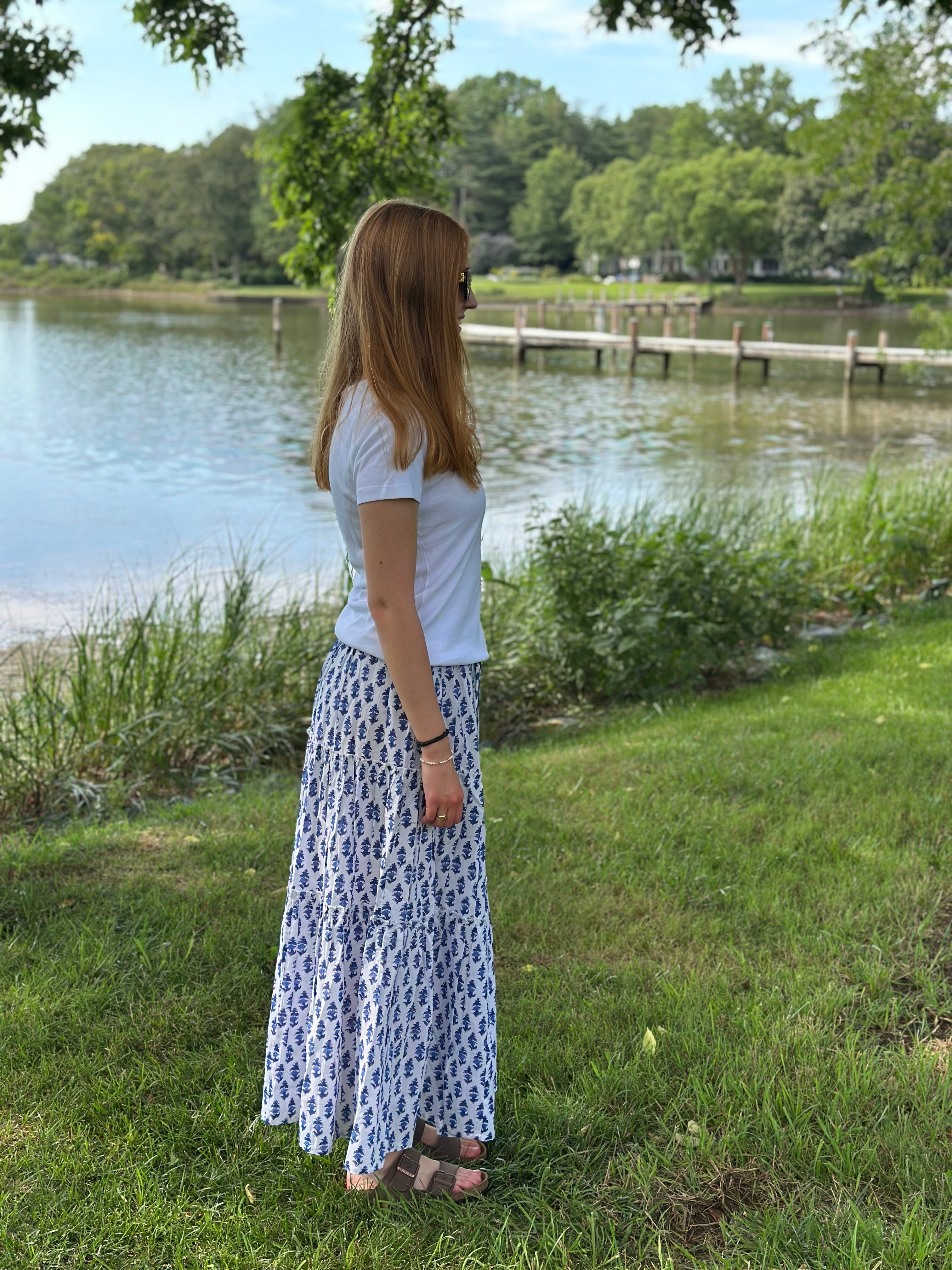 Madeline Maxi Skirt in Portofino