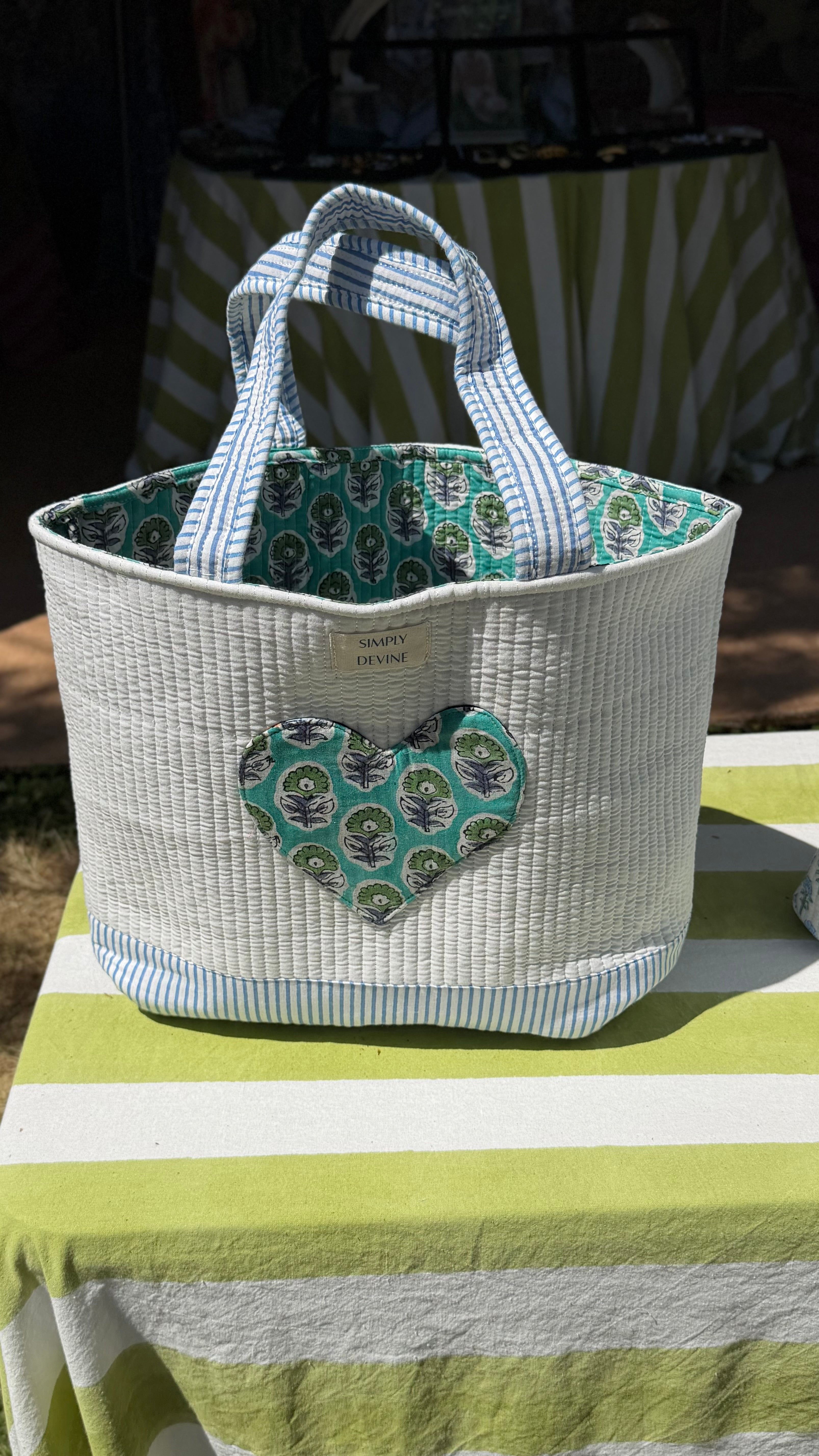 Green Heart Tote