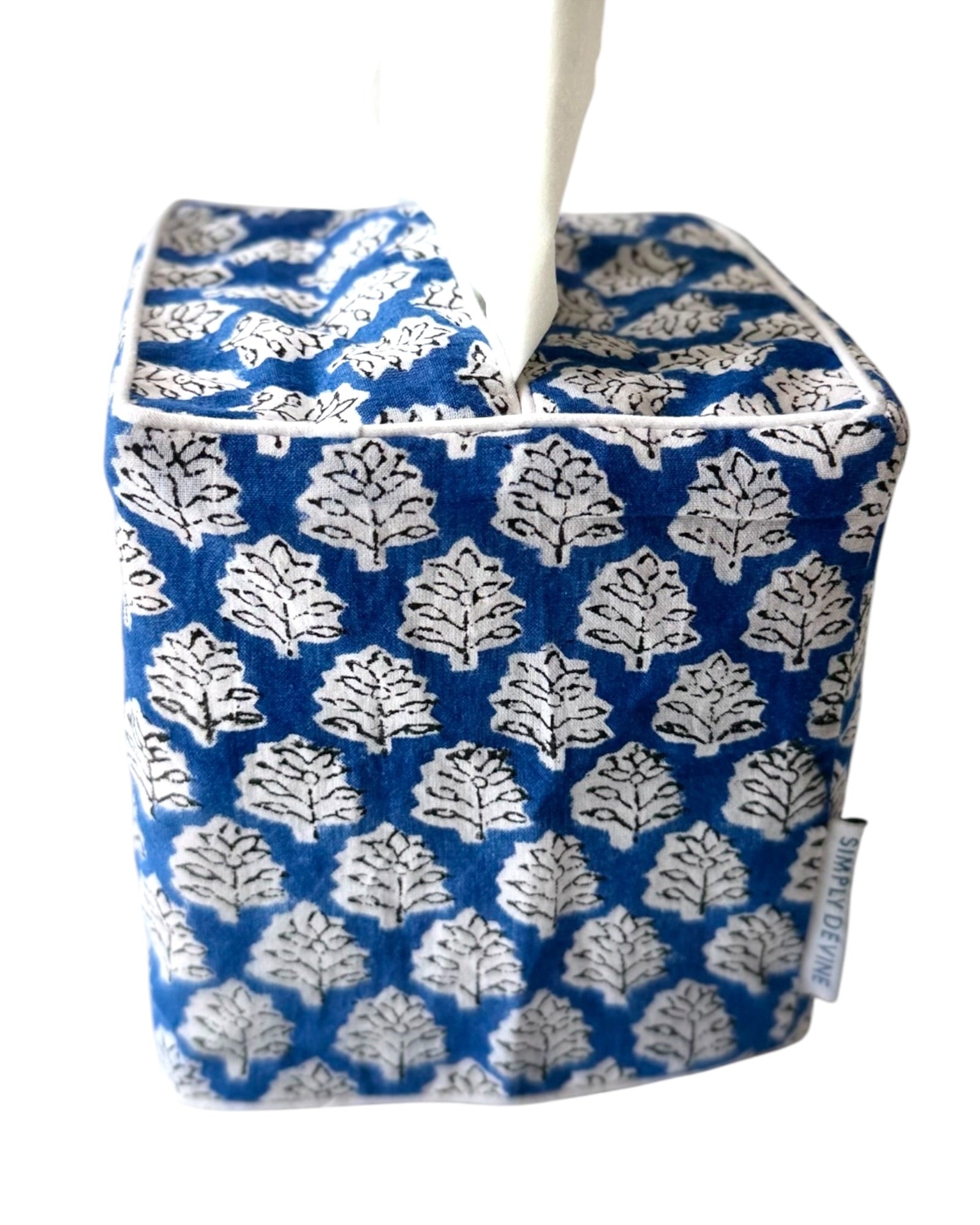 Tissue Box Cover in Eze Blue
