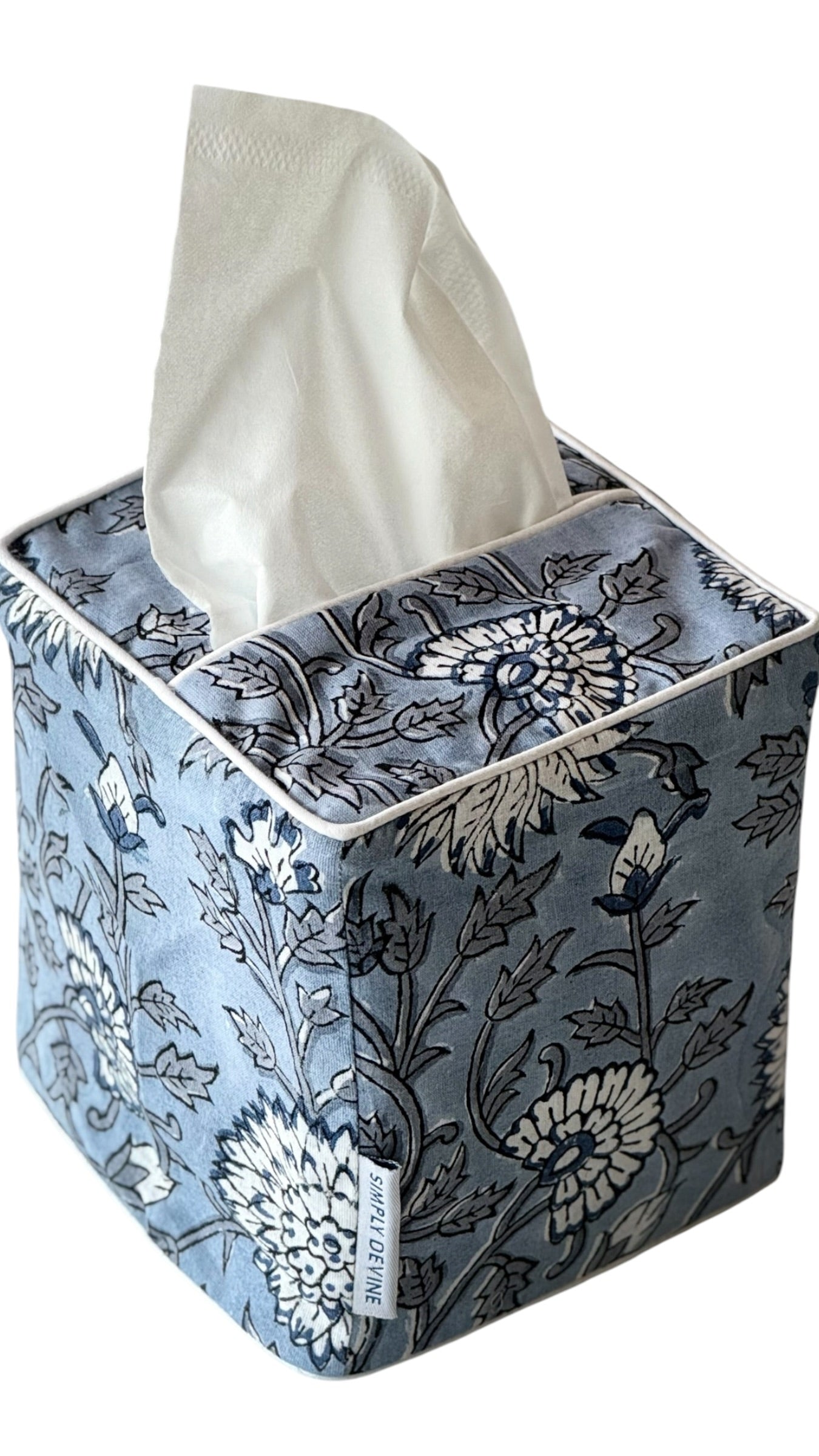 Tissue Box Cover in Sky Blue