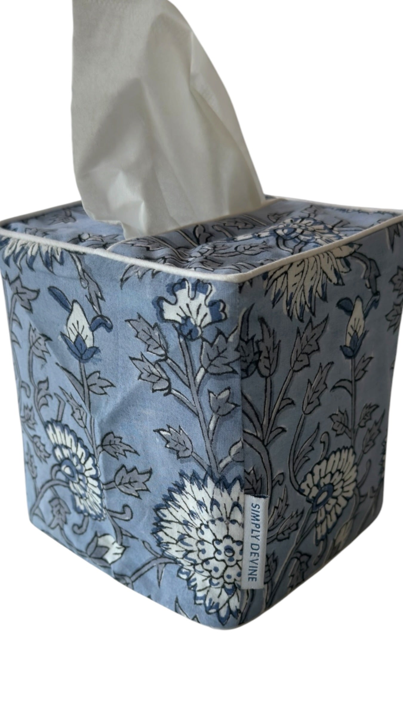 Tissue Box Cover in Sky Blue