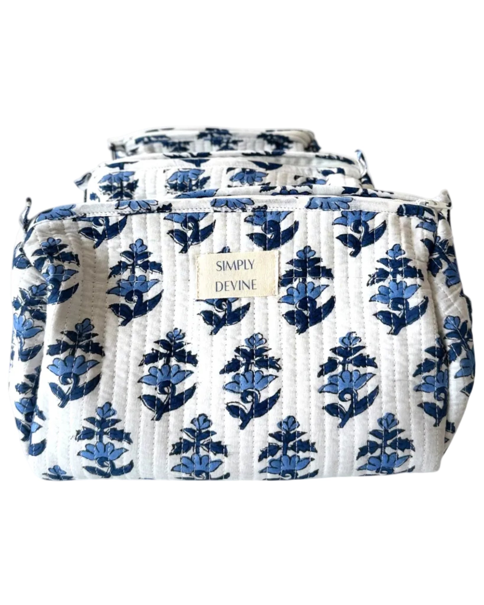 Portofino block print cosmetic bag set, customer review photo