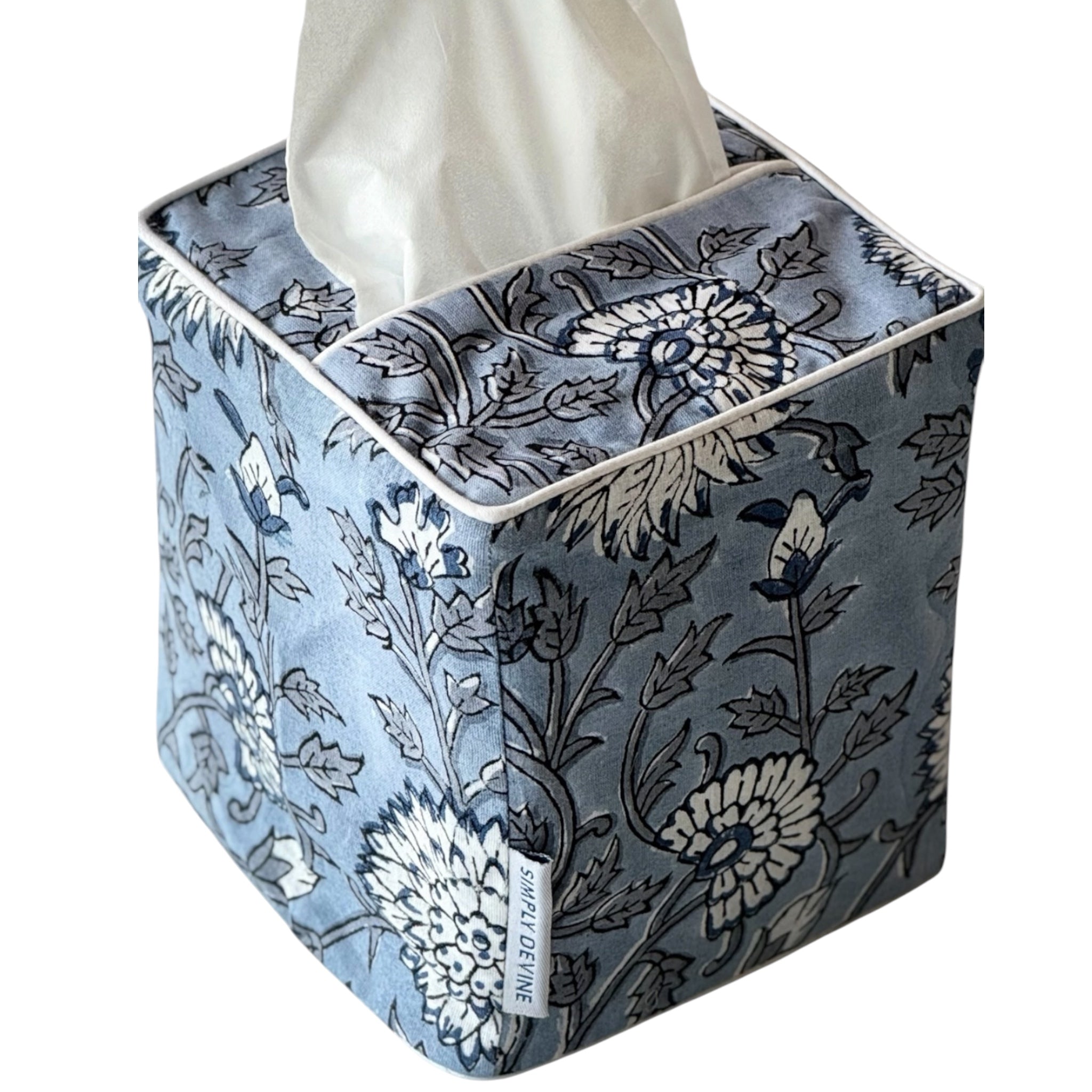 Tissue Box Cover in Sky Blue